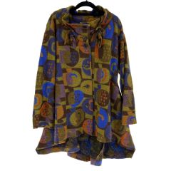  jiu 慈雨 コート ウール 1122203 ブラウン サイズ40 Bランク