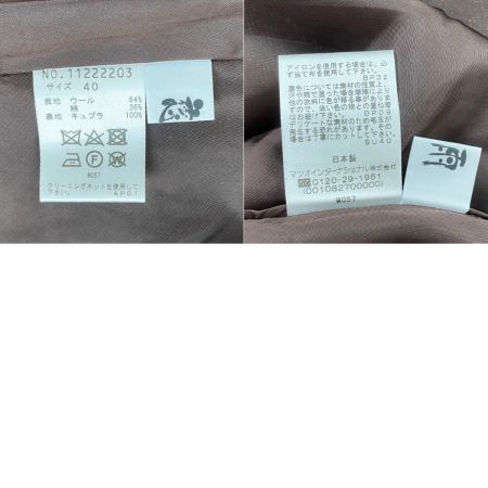  jiu 慈雨 コート ウール 1122203 ブラウン サイズ40