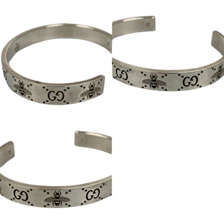  GUCCI グッチ ブレスレット バングル サイズ18 GG＆ビー 蜂 728296 J8400 0728 シルバー