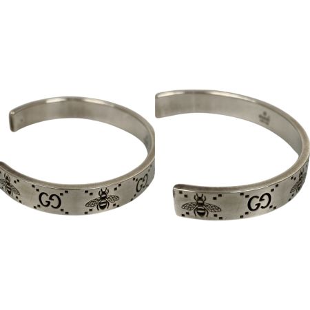  GUCCI グッチ ブレスレット バングル サイズ18 GG＆ビー 蜂 728296 J8400 0728 シルバー