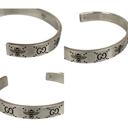  GUCCI グッチ ブレスレット バングル サイズ18 GG＆ビー 蜂 728296 J8400 0728 シルバー