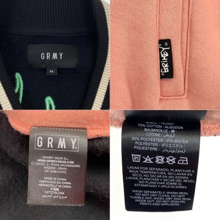  GRMY スタジャン ピンク x ブラック サイズXL