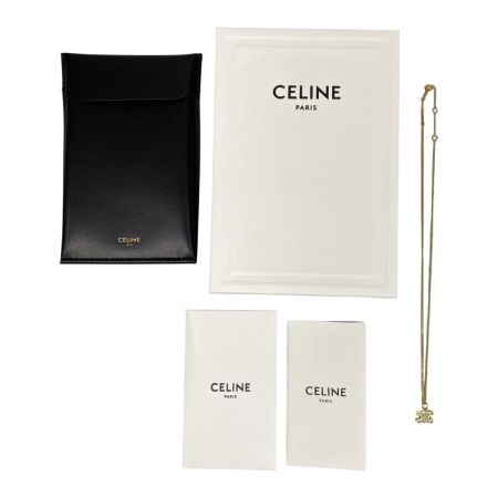  CELINE セリーヌ トリオンフ ラインストーン ネックレス 約42cm FTT2234