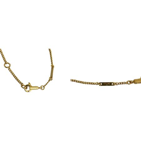  CELINE セリーヌ トリオンフ ラインストーン ネックレス 約42cm FTT2234