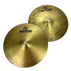## Meinl METEOR ハイハットシンバル ブラス製 14インチ 2枚セット サビ・ヨゴレ有り Cランク