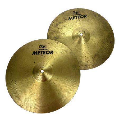  Meinl METEOR ハイハットシンバル ブラス製 14インチ 2枚セット サビ・ヨゴレ有り