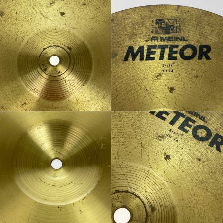  Meinl METEOR ハイハットシンバル ブラス製 14インチ 2枚セット サビ・ヨゴレ有り