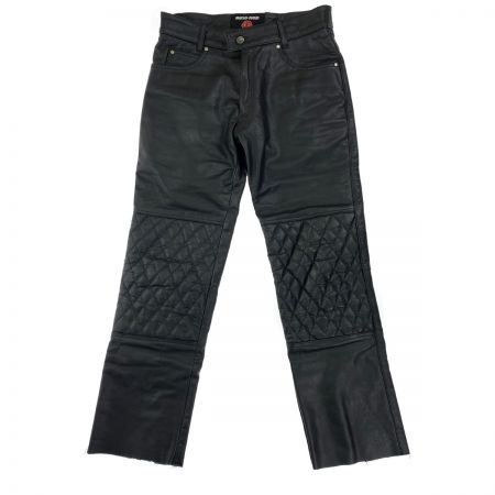  MOTO FIELD レザーパンツ キルトステッチデザイン ブラック Lサイズ