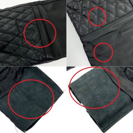  MOTO FIELD レザーパンツ キルトステッチデザイン ブラック Lサイズ