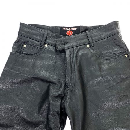  MOTO FIELD レザーパンツ キルトステッチデザイン ブラック Lサイズ