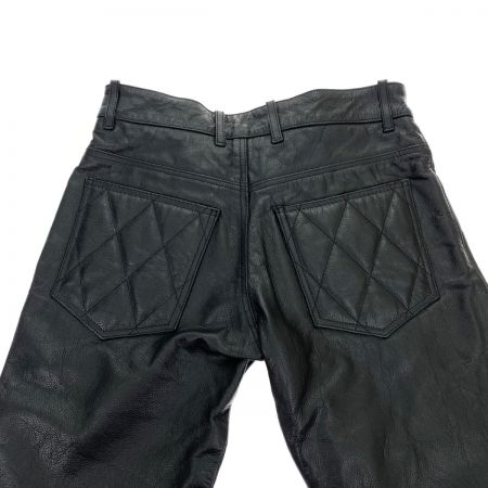  MOTO FIELD レザーパンツ キルトステッチデザイン ブラック Lサイズ