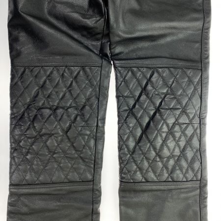  MOTO FIELD レザーパンツ キルトステッチデザイン ブラック Lサイズ