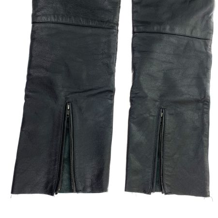 MOTO FIELD レザーパンツ キルトステッチデザイン ブラック Lサイズ