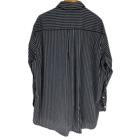  Subciety サブサエティ 長袖シャツ ストライプ 105-20439 ブラック サイズM