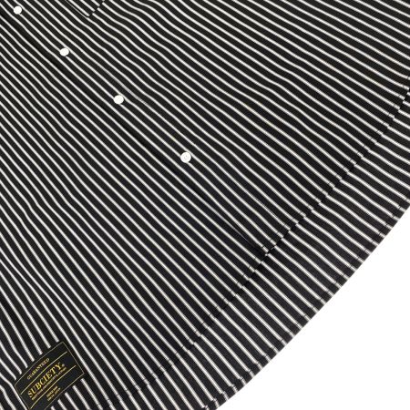  Subciety サブサエティ 長袖シャツ ストライプ 105-20439 ブラック サイズM