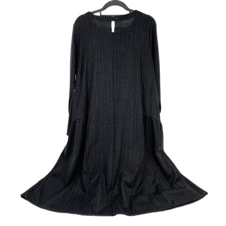  Particular パルティクラール ワンピース PO-2246 ダークグレー ストライプ フリーサイズ