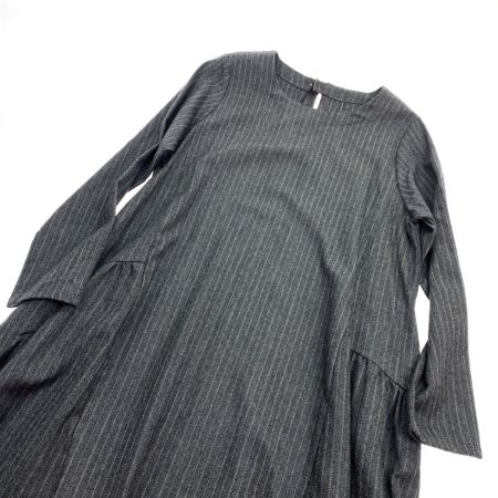  Particular パルティクラール ワンピース PO-2246 ダークグレー ストライプ フリーサイズ