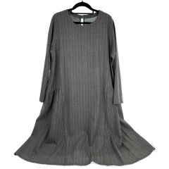  Particular パルティクラール ワンピース PO-2246 グレー ストライプ フリーサイズ Aランク