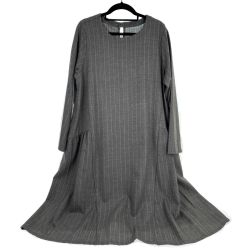 ## Particular パルティクラール ワンピース PO-2246 グレー ストライプ フリーサイズ Aランク