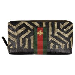 ## GUCCI グッチ 長財布 ラウンドファスナー GGスプリーム シェリーライン アニマリエ 蜂 ハチ ビー GG柄 408831 Cランク