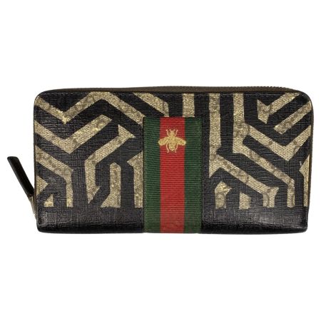  GUCCI グッチ 長財布 ラウンドファスナー GGスプリーム シェリーライン アニマリエ 蜂 ハチ ビー GG柄 408831