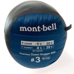 ## mont･bell モンベル シームレス ダウンハガー800 #3 R/ZIP(右ジッパー) ブルーグリーン 男女兼用 Bランク