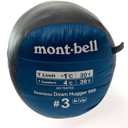  mont･bell モンベル シームレス ダウンハガー800 #3 R/ZIP(右ジッパー) ブルーグリーン 男女兼用