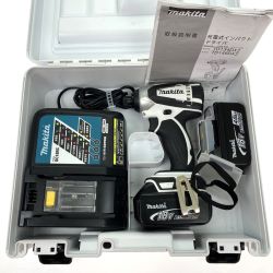 ## MAKITA マキタ 充電式インパクトドライバ TD146DMX2W ブラック 18V 4.0Ah 充電器・充電池2個・ケース付 Bランク