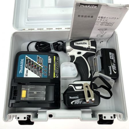  MAKITA マキタ 充電式インパクトドライバ TD146DMX2W ブラック 18V 4.0Ah 充電器・充電池2個・ケース付