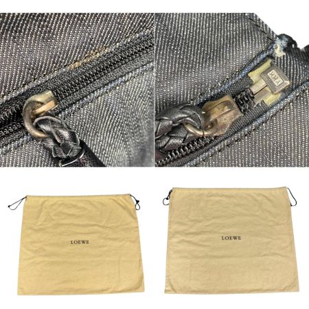  LOEWE ロエベ デニム トートバッグ ショッパートート クラウン 使用感有  290607