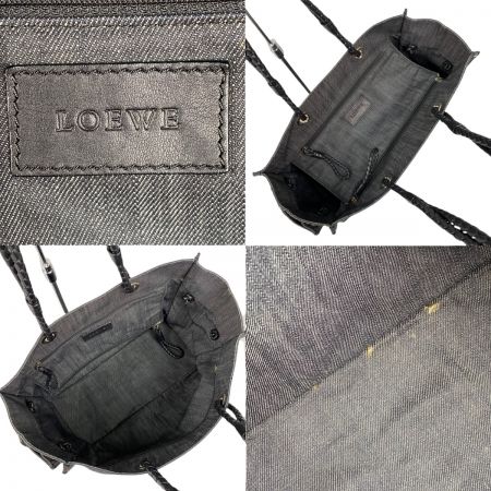  LOEWE ロエベ デニム トートバッグ ショッパートート クラウン 使用感有  290607