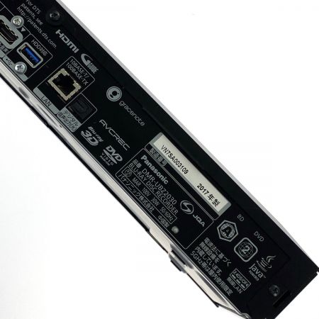  Panasonic パナソニック ブルーレイディスクレコーダー DIGA DMR-UBZ2030 動作確認・初期化済み