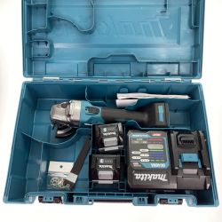## MAKITA マキタ 100mm 40V 充電式ディスクグラインダ GA001 GRDX グリーン 充電器・充電池2個・ケース付 Bランク