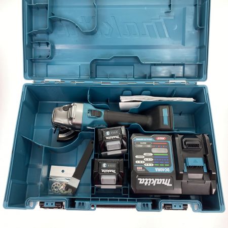  MAKITA マキタ 100mm 40V 充電式ディスクグラインダ GA001 GRDX グリーン 充電器・充電池2個・ケース付