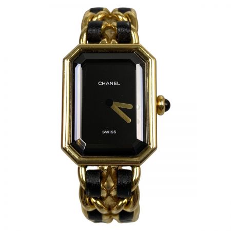  CHANEL シャネル プルミエールM クォーツ 腕時計ブラック文字盤 レディース H0001