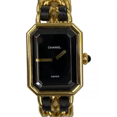  CHANEL シャネル プルミエールM クォーツ 腕時計ブラック文字盤 レディース H0001