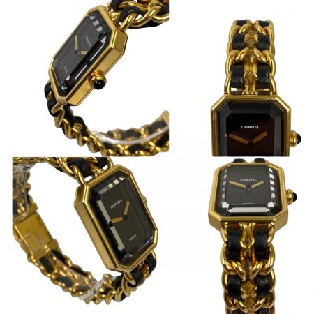  CHANEL シャネル プルミエールM クォーツ 腕時計ブラック文字盤 レディース H0001