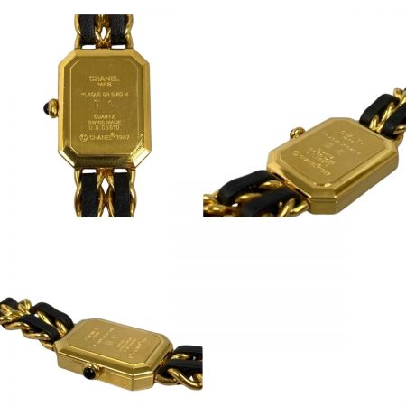  CHANEL シャネル プルミエールM クォーツ 腕時計ブラック文字盤 レディース H0001