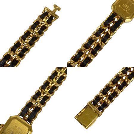  CHANEL シャネル プルミエールM クォーツ 腕時計ブラック文字盤 レディース H0001