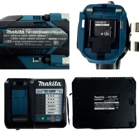  MAKITA マキタ 18v 充電式インパクトレンチ TW1001DRGX 充電器・充電池2個・ケース付