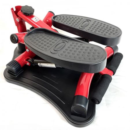  Shop Japan ショップジャパン 健康ステッパー ナイスデイ プレミアム レッド 専用ハンドル 高さ調整 歩数カウンター付き