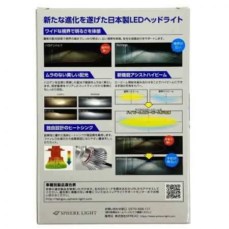  SPHERE LIGHT RIZING2 LEDヘッドライト SRH4B060-02 H4 Hi/Lo 24V用 動作未確認