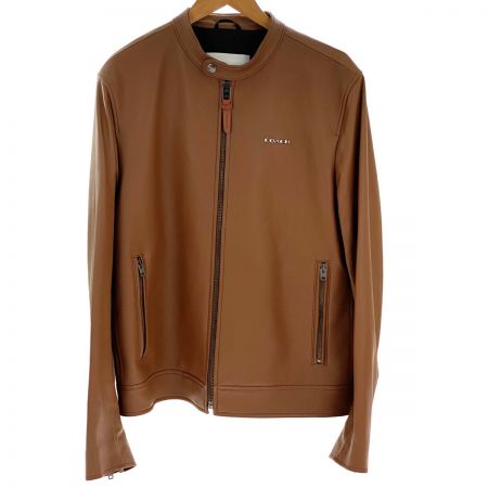  COACH コーチ レザー レーサー ジャケット C7811 ラスティック ブラウン Lサイズ