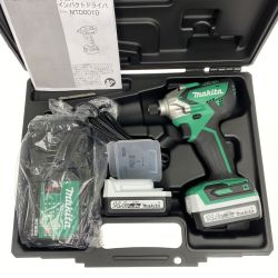 ## MAKITA マキタ 14.4V充電式インパクトドライバ MTD001DSAX グリーン 充電器・充電池2個・ケース付 Bランク