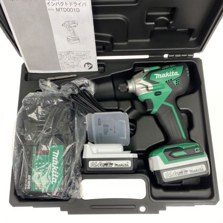  MAKITA マキタ 14.4V充電式インパクトドライバ MTD001DSAX グリーン 充電器・充電池2個・ケース付