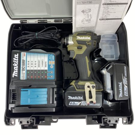  MAKITA マキタ 18V 充電式インパクトドライバ TD173DRGXO オリーブ 充電器・充電池2個・ケース付