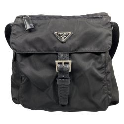 ## PRADA プラダ ナイロン ショルダーバッグ 三角ロゴプレート B8994 ブラック Cランク