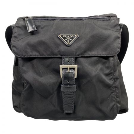  PRADA プラダ ナイロン ショルダーバッグ 三角ロゴプレート B8994 ブラック