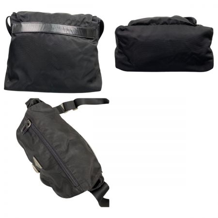  PRADA プラダ ナイロン ショルダーバッグ 三角ロゴプレート B8994 ブラック