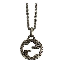 ## GUCCI グッチ ネックレス インターロッキングG シルバー925 チェーン非純正品 GU455307-J8400-0811 Cランク